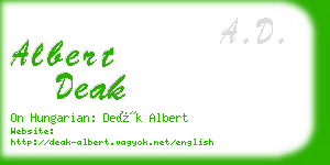 albert deak business card